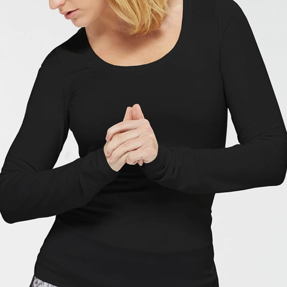 Essential Long Sleeve Tank - Black